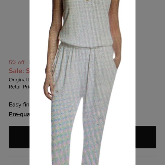 Chelsea Flower White Astrid Jumpsuit w Side Seam - Picture 6 of 8